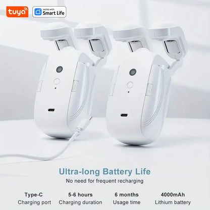 Tuya Smart Wifi Curtain Robot, Intelligent 3-In-1 Control Tuya App/Remote/Voice Control（Alexa Google Siri） for Roman Rod Track