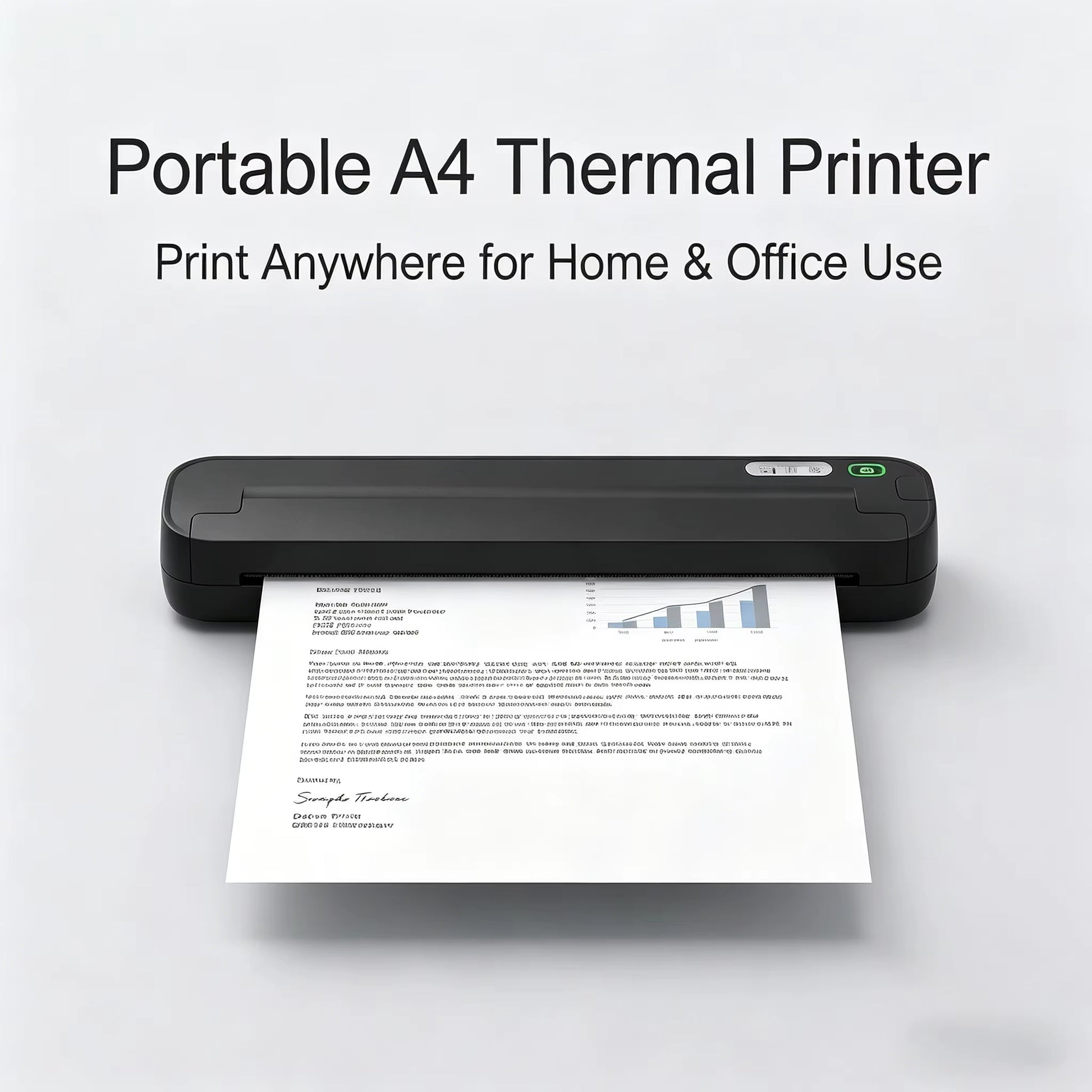 Manufacturer A4 Mini Pocket Thermal Printer Black and White Wireless Handheld Inkless Document Printer for Home or Office
