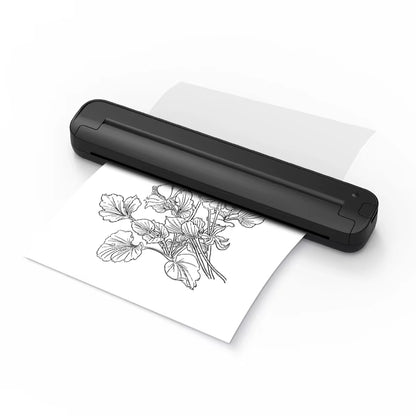 Manufacturer A4 Mini Pocket Thermal Printer Black and White Wireless Handheld Inkless Document Printer for Home or Office