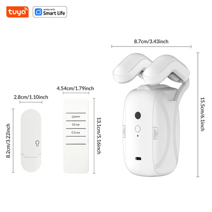Tuya Smart Wifi Curtain Robot, Intelligent 3-In-1 Control Tuya App/Remote/Voice Control（Alexa Google Siri） for Roman Rod Track