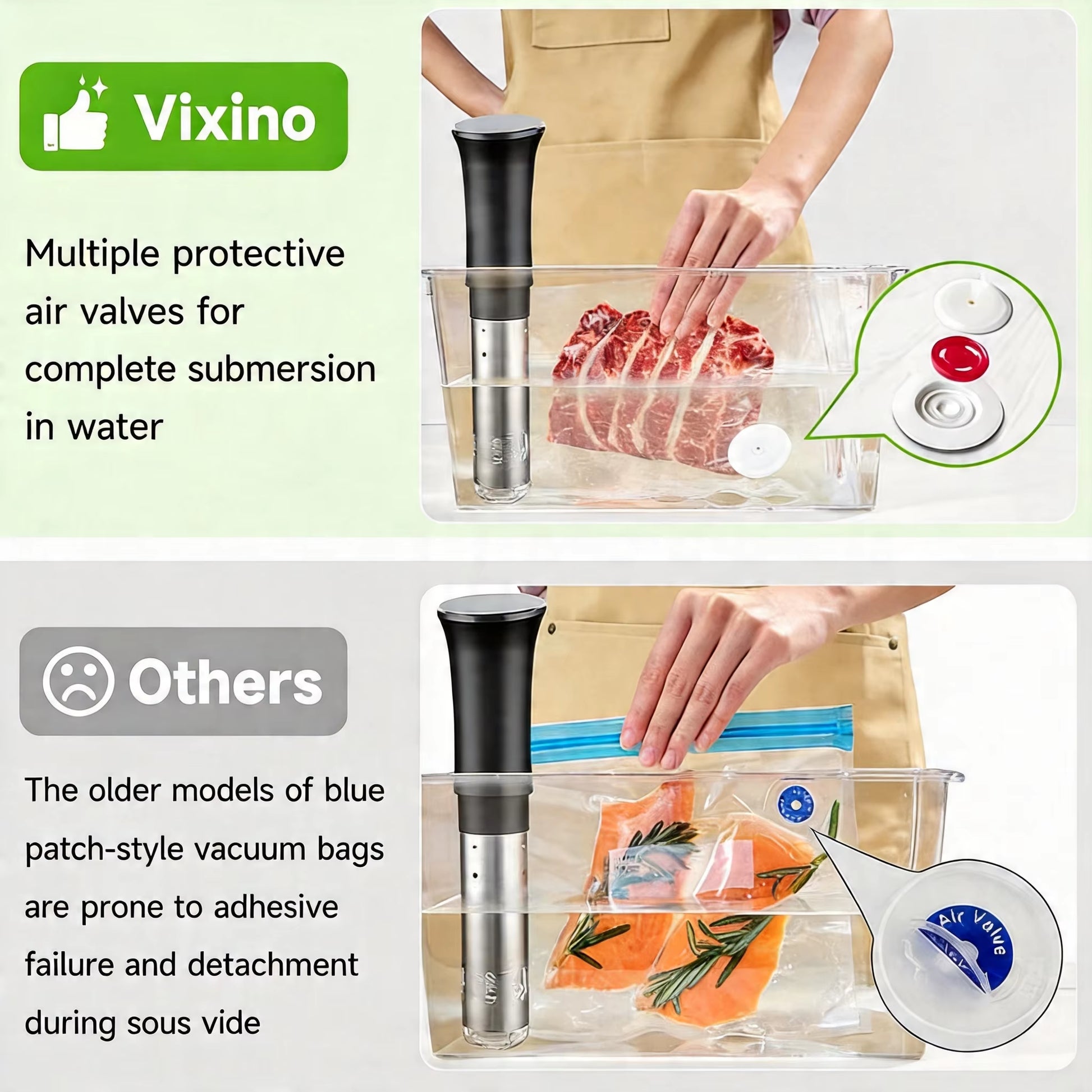 Custom Logo Reusable Vacuum Sealer Bags Bpa-Free Embossed Food Storage Zipper Bag with Air Valve Wholesale Factory OEM 20 Pcs