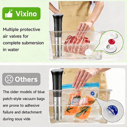 Custom Logo Reusable Vacuum Sealer Bags Bpa-Free Embossed Food Storage Zipper Bag with Air Valve Wholesale Factory OEM 20 Pcs