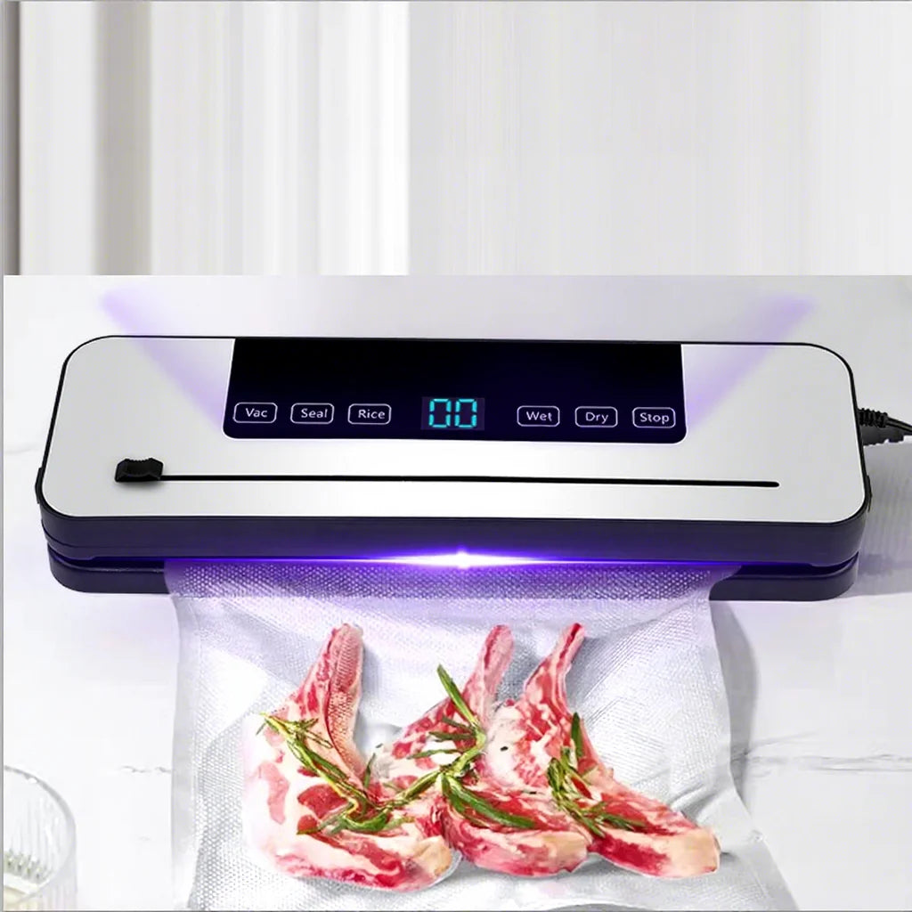 Mini Electric Vacuum Sealer Automatic for Home Use Plug in Convenient Sealing Machine Wet Dry Dual Use